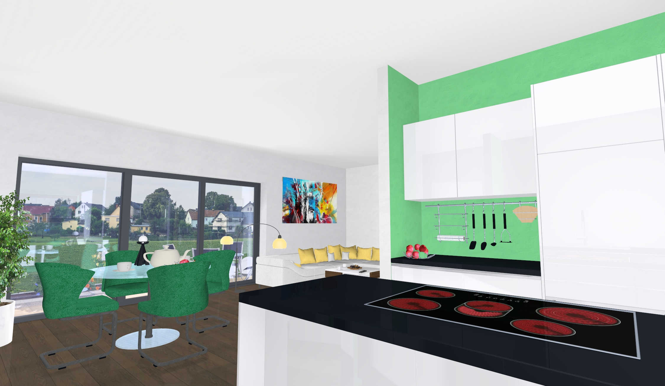 Innenansicht Wohnen/Küche