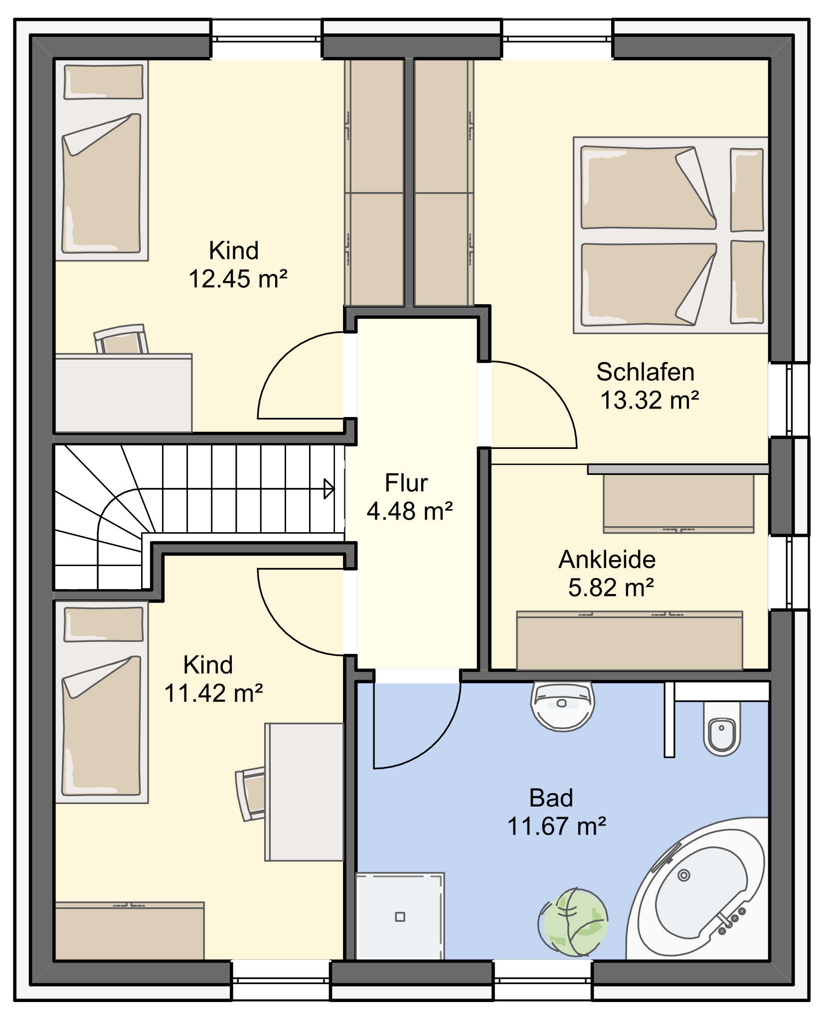 Grundriss Obergeschoss