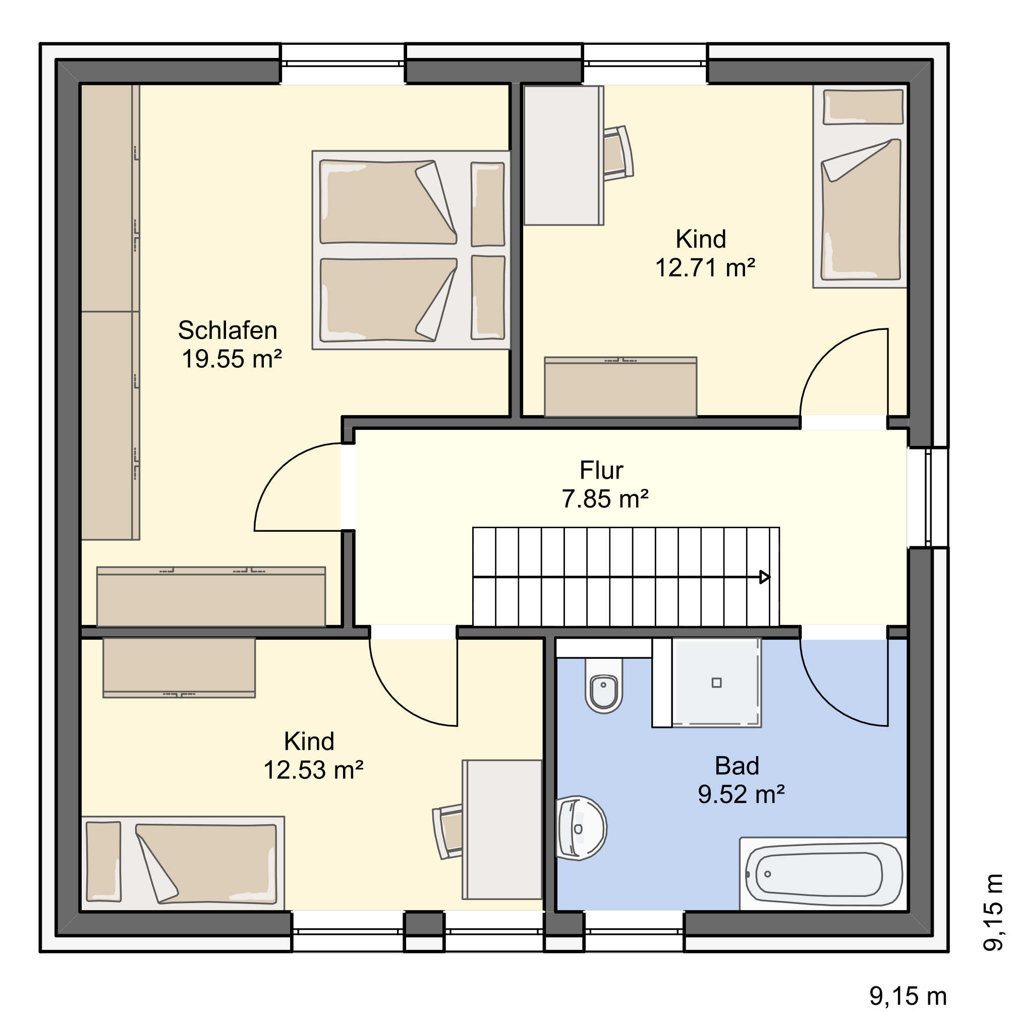 Grundriss Obergeschoss