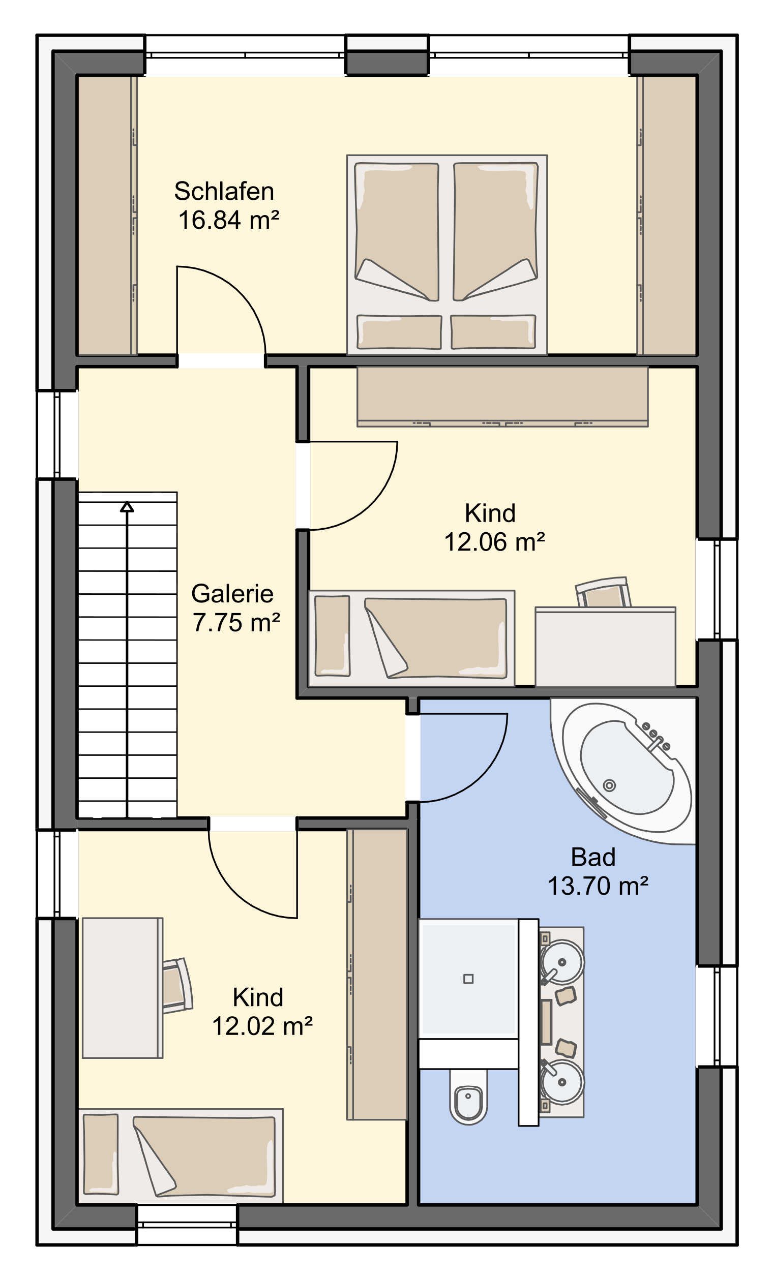Grundriss Obergeschoss
