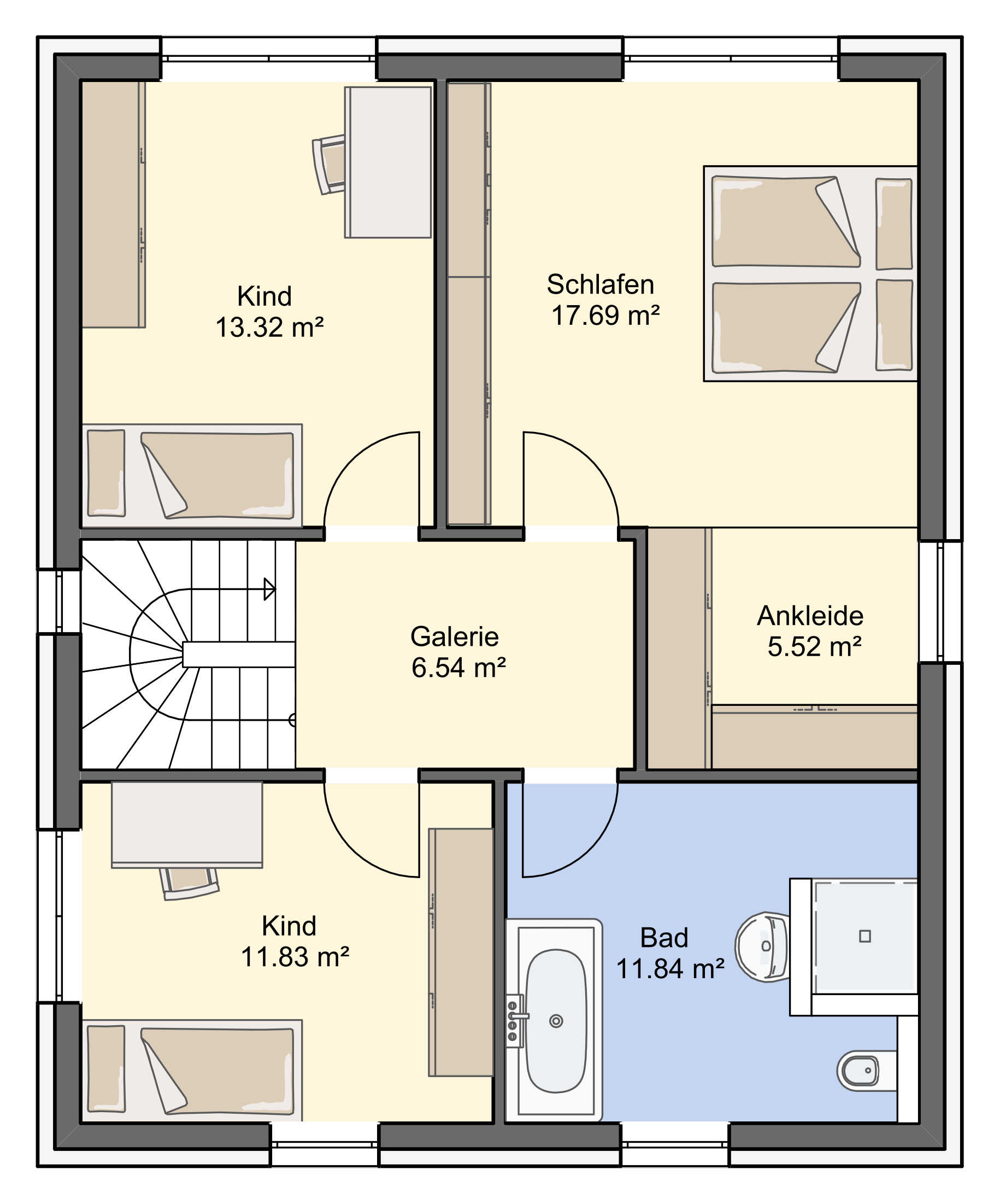 Grundriss Obergeschoss