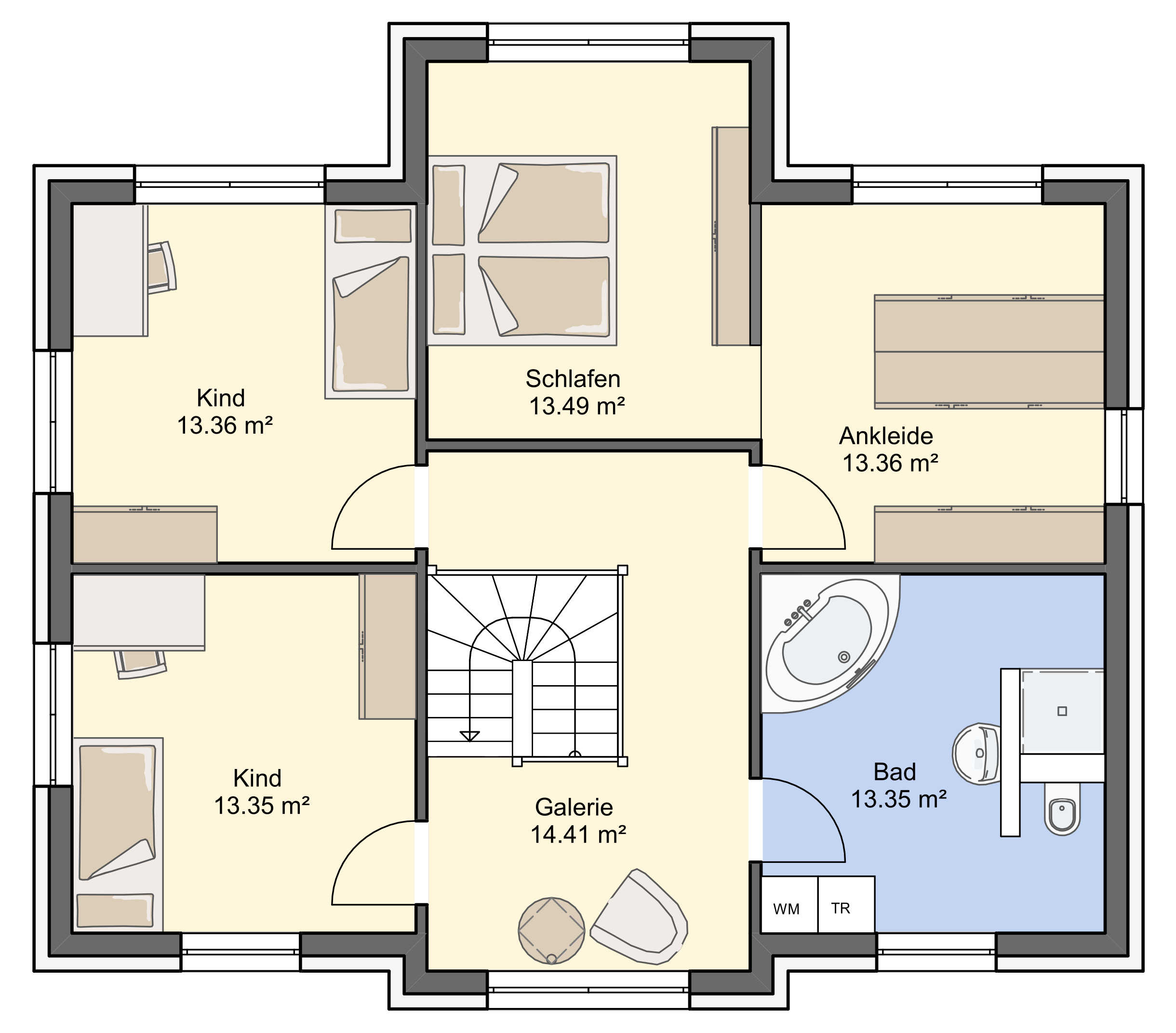 Grundriss Obergeschoss