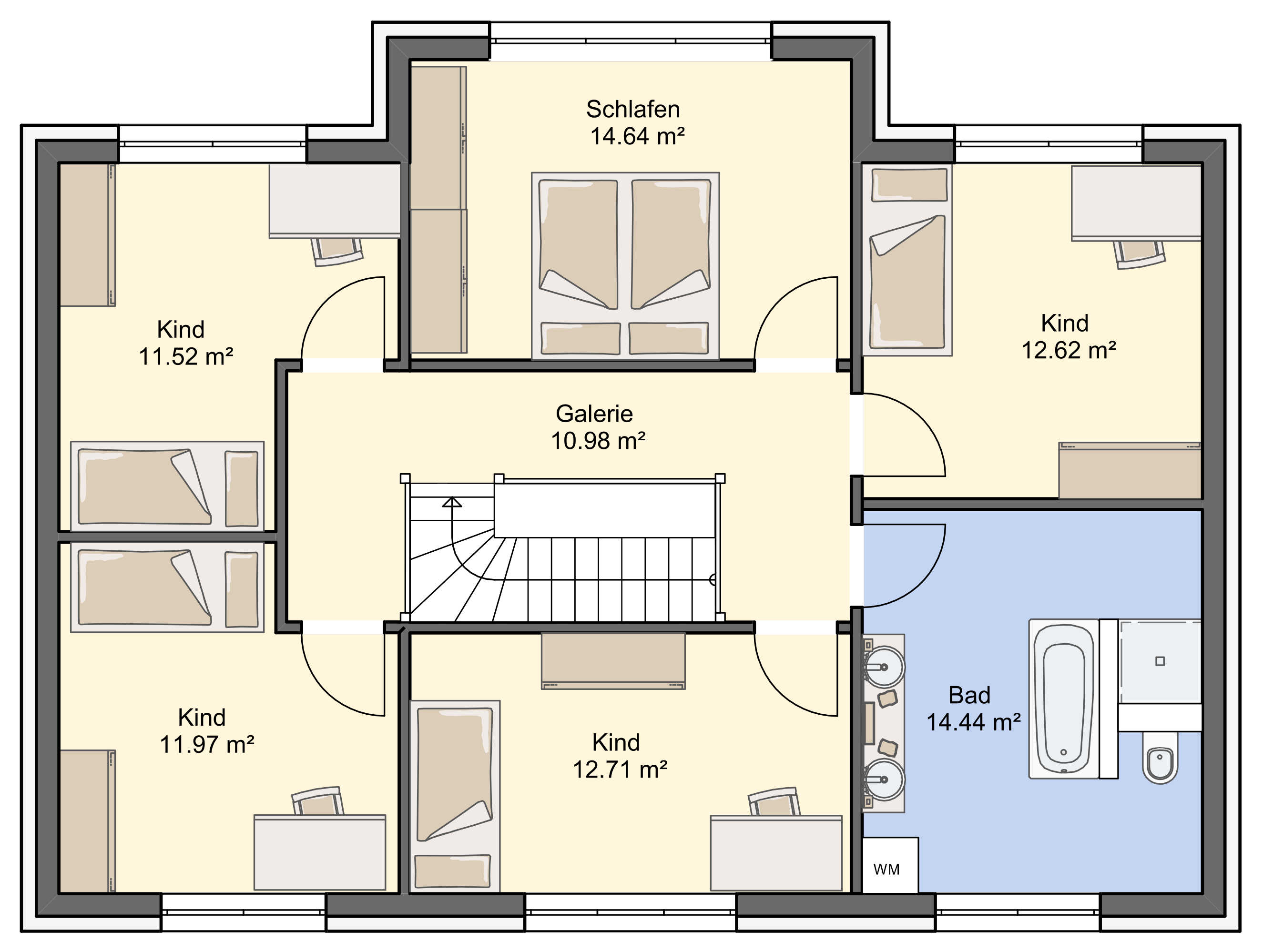 Grundriss Obergeschoss
