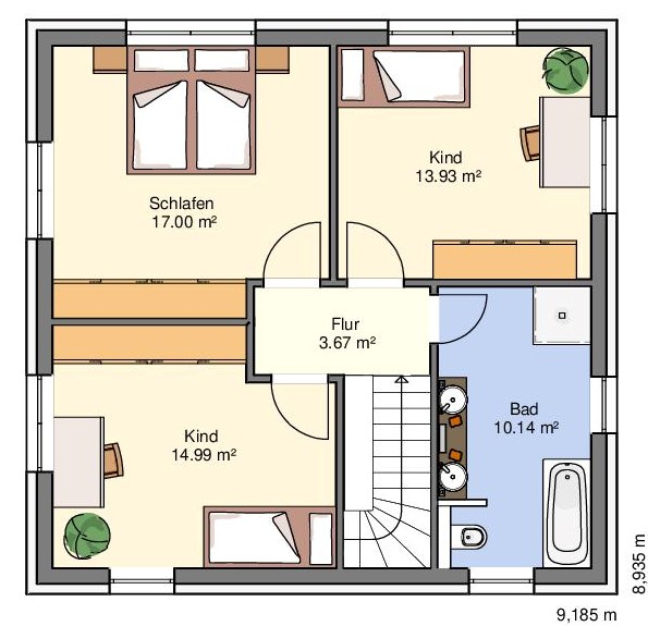 Grundriss Obergeschoss